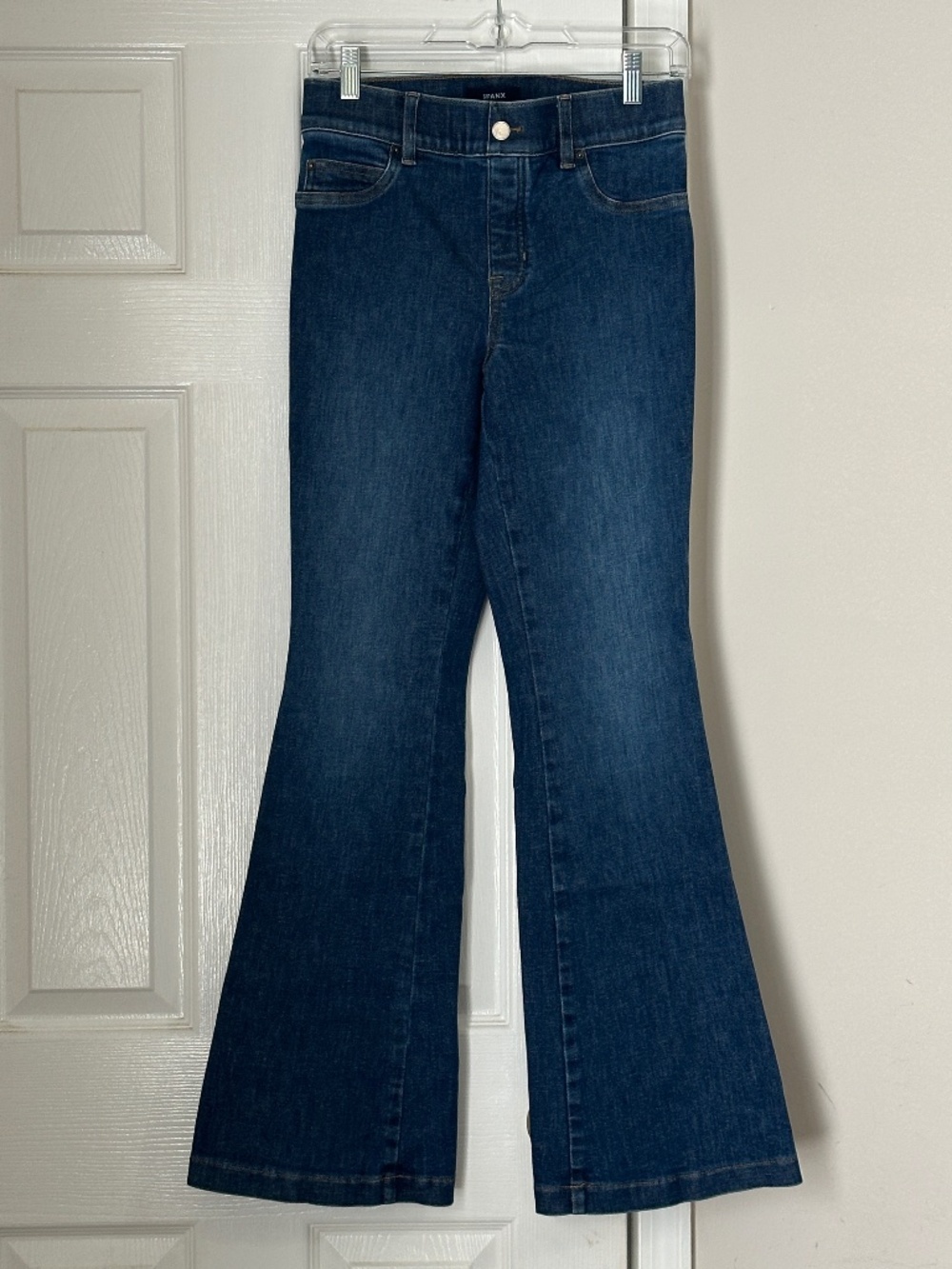 SPANX SpanxShape Everywear Flare Jeans Authentic Blue Size Small Tummy Tamer